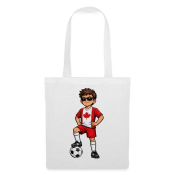 Drapeau canadien des Soccer Boy Canada Fan - Sac en tissu - blanc - Devant