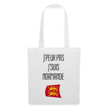 Humour Normandie J'peux pas j'suis Normande - Sac en tissu - blanc - Devant