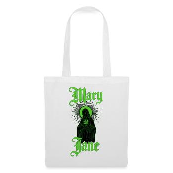 Mary Jane — Blackletter Stoner-Street-Rebellin - Stoffbeutel - Weiß - Vorne