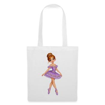 Lavendel Prinzessin Ballett Design - Stoffbeutel - Weiß - Vorne