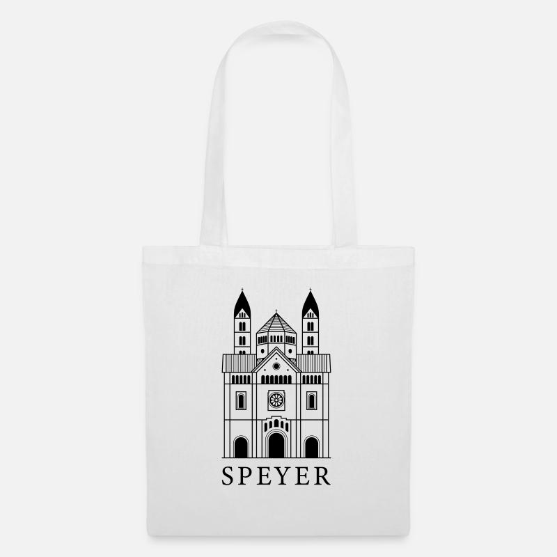 Speyer - Dom - Classic Font - Stoffbeutel - Weiß