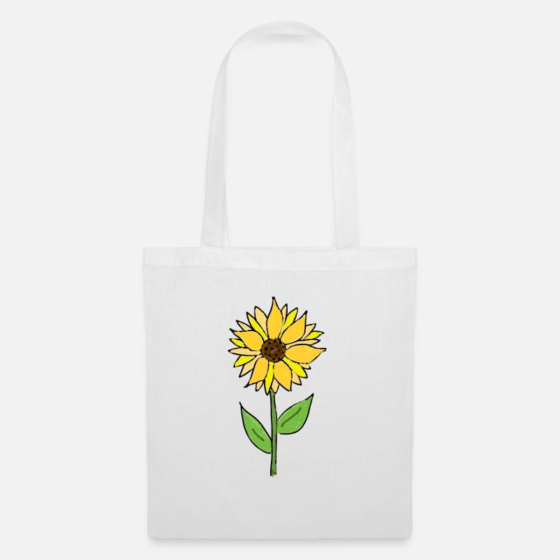 Sonnenblume - Stoffbeutel - Weiß
