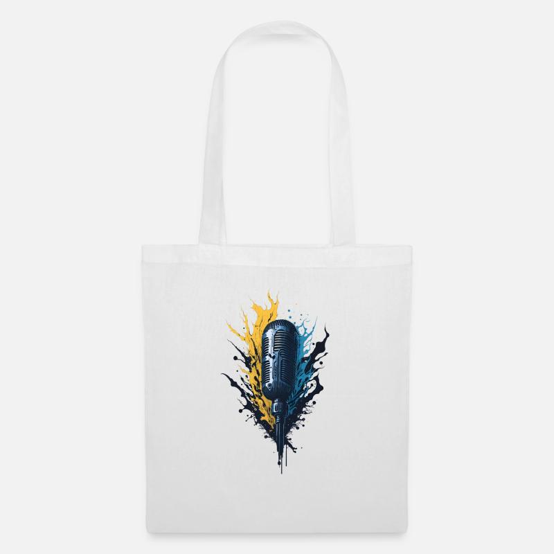 Microphone splash - Tote Bag - white