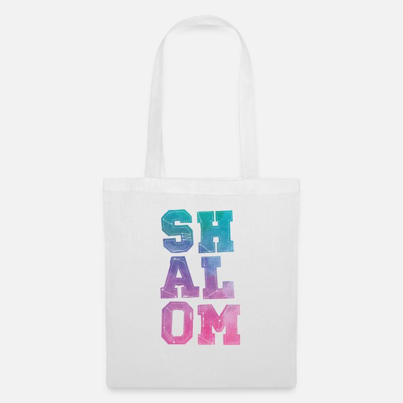 Schalom - Stoffbeutel - Weiß