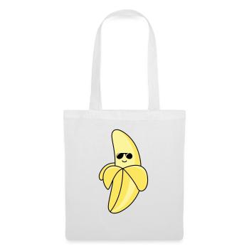 Banane fraîche 01 - Sac en tissu - blanc - Devant