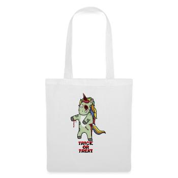 Halloween Trick or Treat Unicorn Einhorn - Tote Bag - white - Front