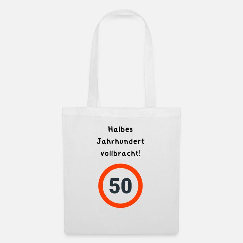 50 Geburtstag - Stoffbeutel - Weiß