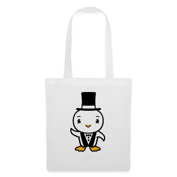 Bird Husband Top Hat Suit Wedding Rich - Tote Bag - white - Front