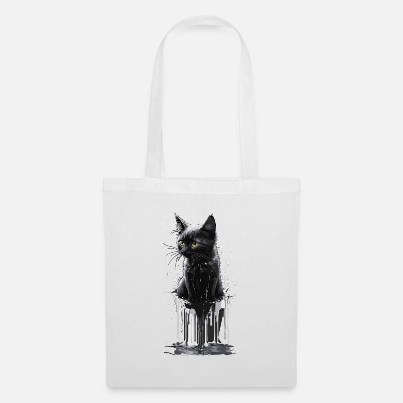 Cat Silver - Stoffbeutel - Weiß