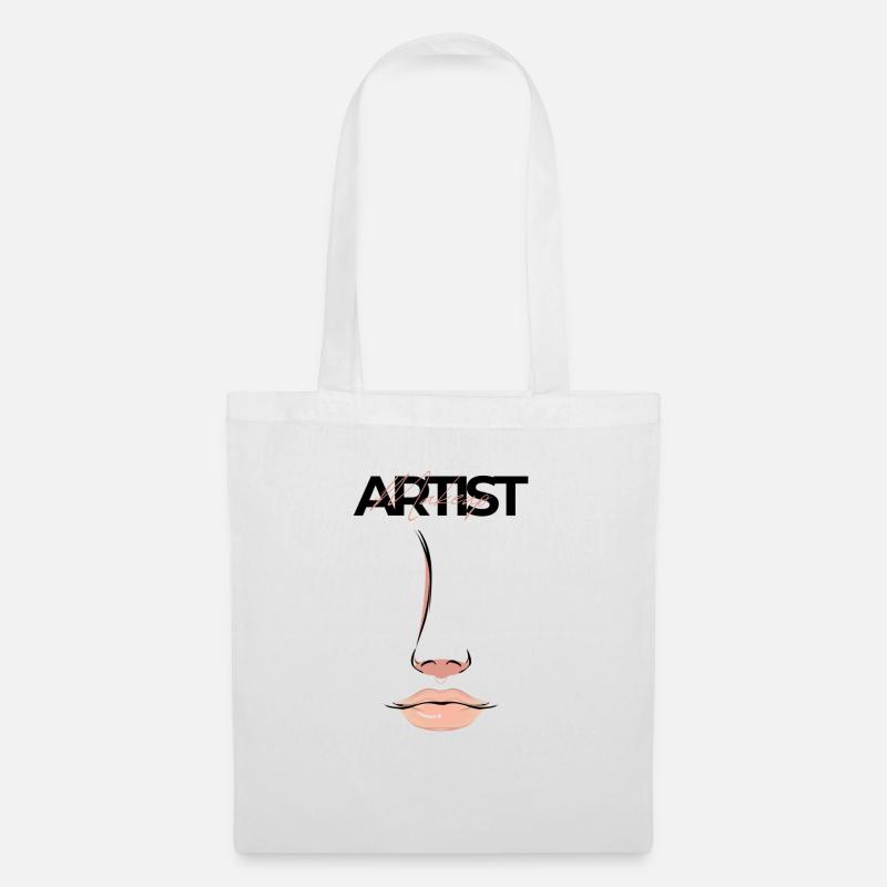 Künstler-Make-up-Geschenkidee - Stoffbeutel - Weiß