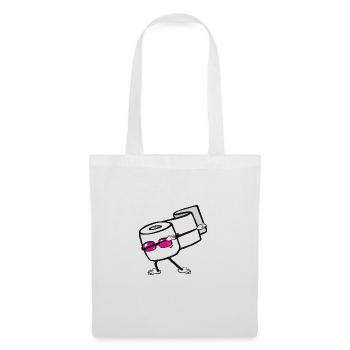 Papier toilette Cadeau Dabbing - Sac en tissu - blanc - Devant