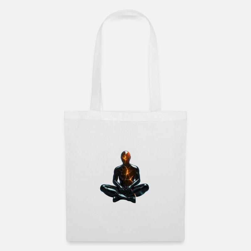 LavaKern Meditationsfigur - Stoffbeutel - Weiß