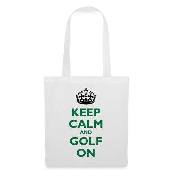 Keep calm and golf on - Sac en tissu - blanc - Devant