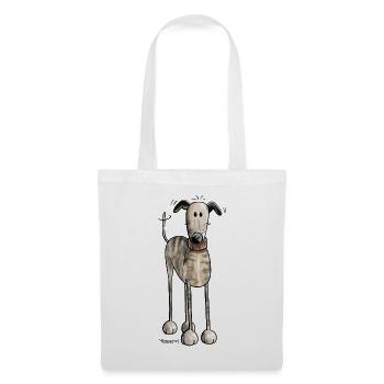 Galgo Espanol - Hund - Greyhound - Windhund - Stoffbeutel - Weiß - Vorne