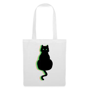 Neon Katze - Stoffbeutel - Weiß - Vorne