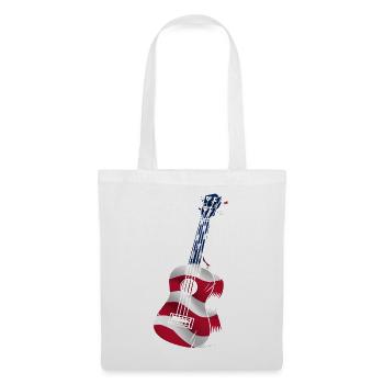 Hawaiian Ukulele Uke American Flag - Stoffbeutel - Weiß - Vorne