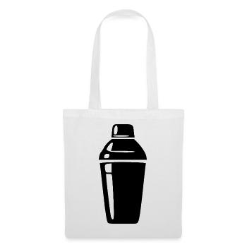 Cocktail Shaker Cocktailbar Geschenk Barkeeper - Stoffbeutel - Weiß - Vorne