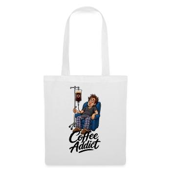 Coffee Addict Kaffeesüchtig - Stoffbeutel - Weiß - Vorne