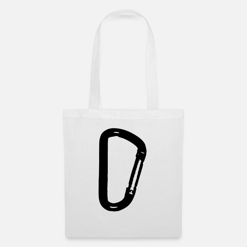 Carabiner - Stoffbeutel - Weiß