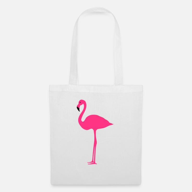 Flamingo 2farbig - Stoffbeutel - Weiß