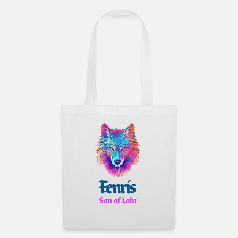 Der Fenriswolf, Kind des Loki - Stoffbeutel - Weiß