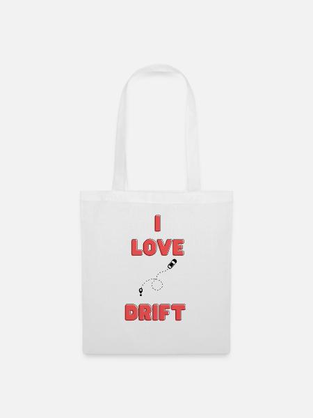 i love car drift - Stoffbeutel - Weiß