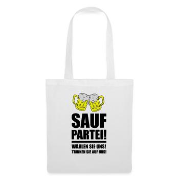 sauf partei - Stoffbeutel - Weiß - Vorne