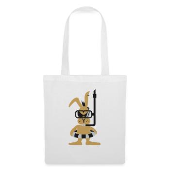 Diver bunny (3c) - Stoffbeutel - Weiß - Vorne