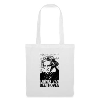 Ludwig van Beethoven Geschenk Noten Musik - Stoffbeutel - Weiß - Vorne