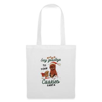 Loutre Cadeau de Noël Biscuits de Loutre Noël Noël - Sac en tissu - blanc - Devant