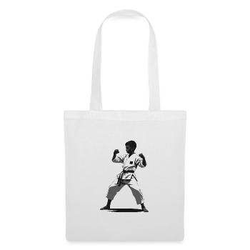 Karaté Enfant Combattant - Arts Martiaux Sports Autocollant - Sac en tissu - blanc - Devant