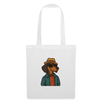 Cool dog in street style - Tote Bag - white - Front
