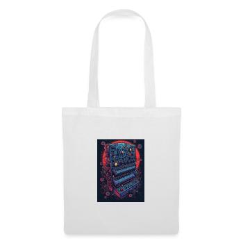 Appareil de musique électronique futuriste - Sac en tissu - blanc - Devant