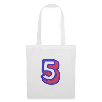 5. 5 JAHRE. 5-JÄHRIGES JUBILÄUM. 5-JÄHRIGES JUBILÄUM - Stoffbeutel - Weiß - Vorne