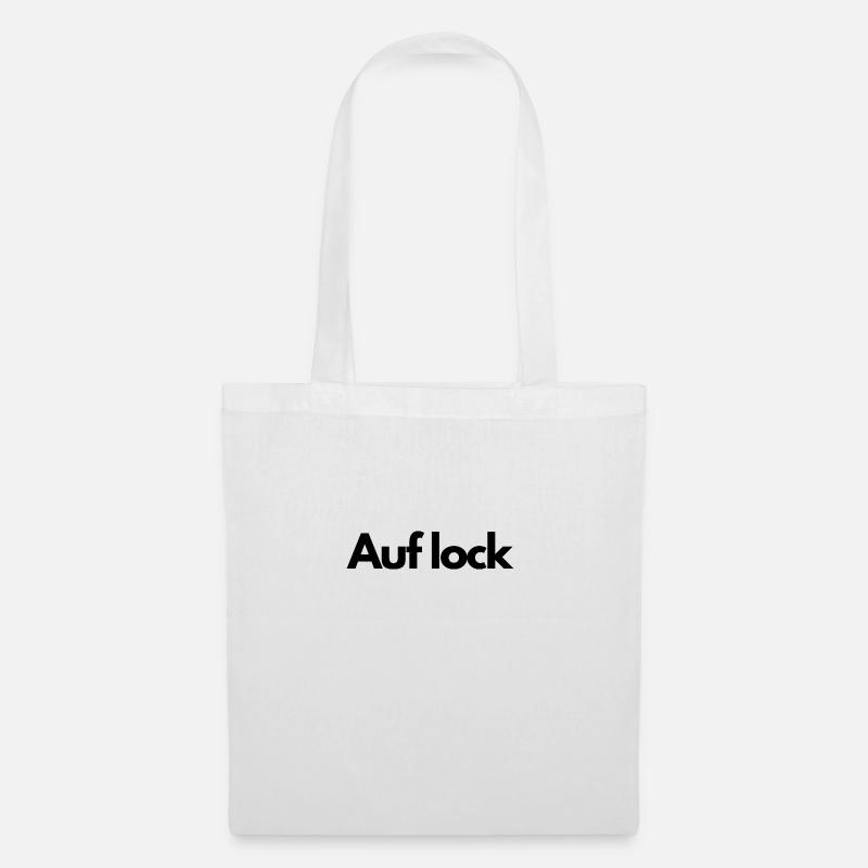 Auf lock - schlichtes/stylisches - Stoffbeutel - Weiß