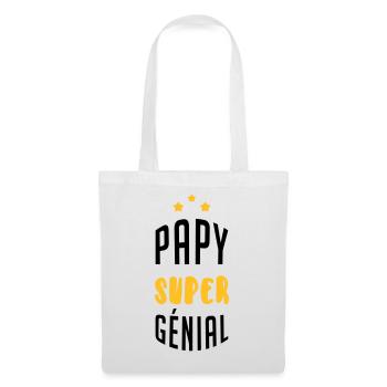 Papy Papi Grand-Père Retraite famille - Sac en tissu - blanc - Devant