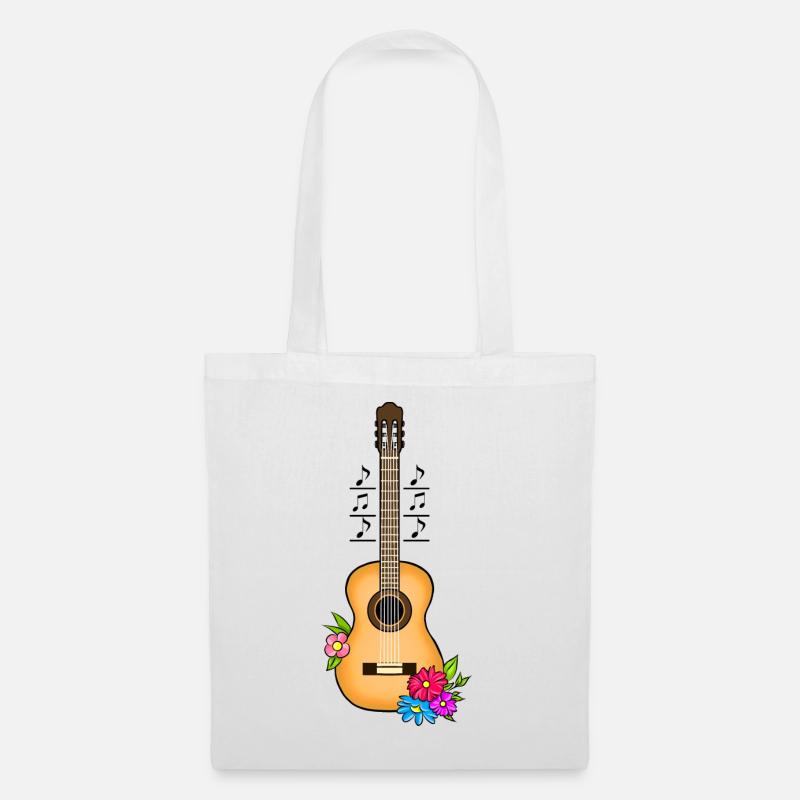 Gitarre - Stoffbeutel - Weiß