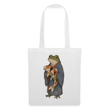  Koi Fische Kois-Karpfen KOI-FROG Koi Garten-Teich - Stoffbeutel - Weiß - Vorne