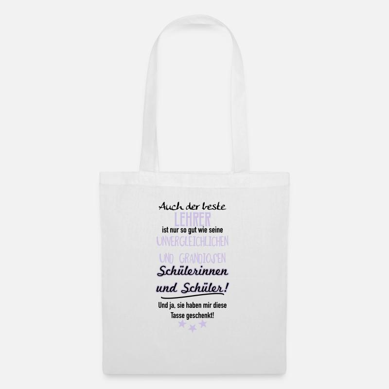 Bester Lehrer Tasse - Stoffbeutel - Weiß