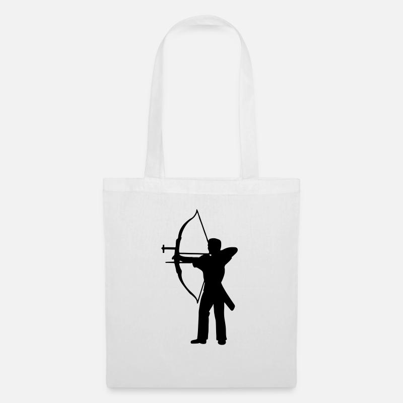 tir a l arc - Sac en tissu - blanc