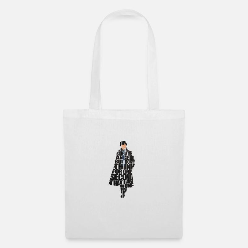 Sherlock Holmes - Stoffbeutel - Weiß