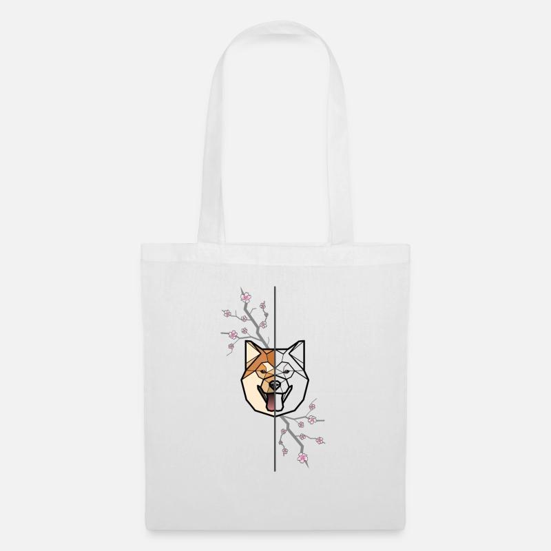 Shiba Inu - Doppelseite - Stoffbeutel - Weiß