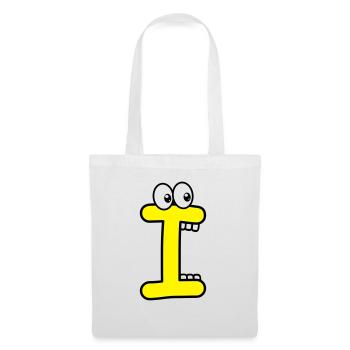 I - letter I with eyes 👀 - Tote Bag - white - Front