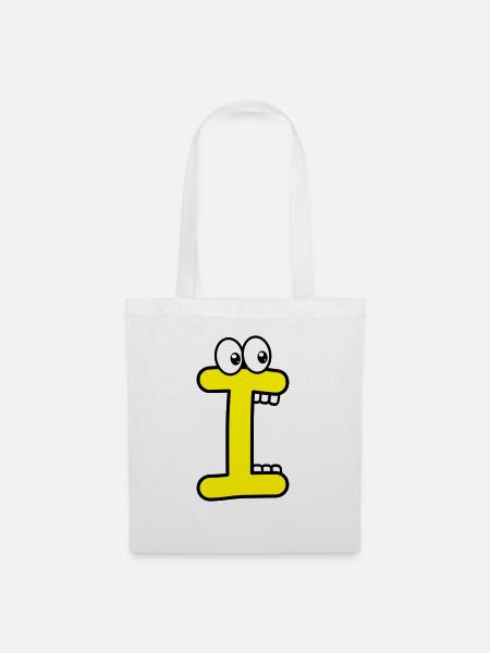 I - letter I with eyes 👀 - Tote Bag - white