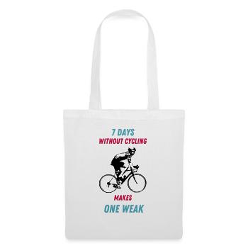 7 jours sans vélo... - Sac en tissu - blanc - Devant