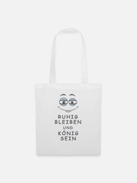 König sein - Stoffbeutel - Weiß