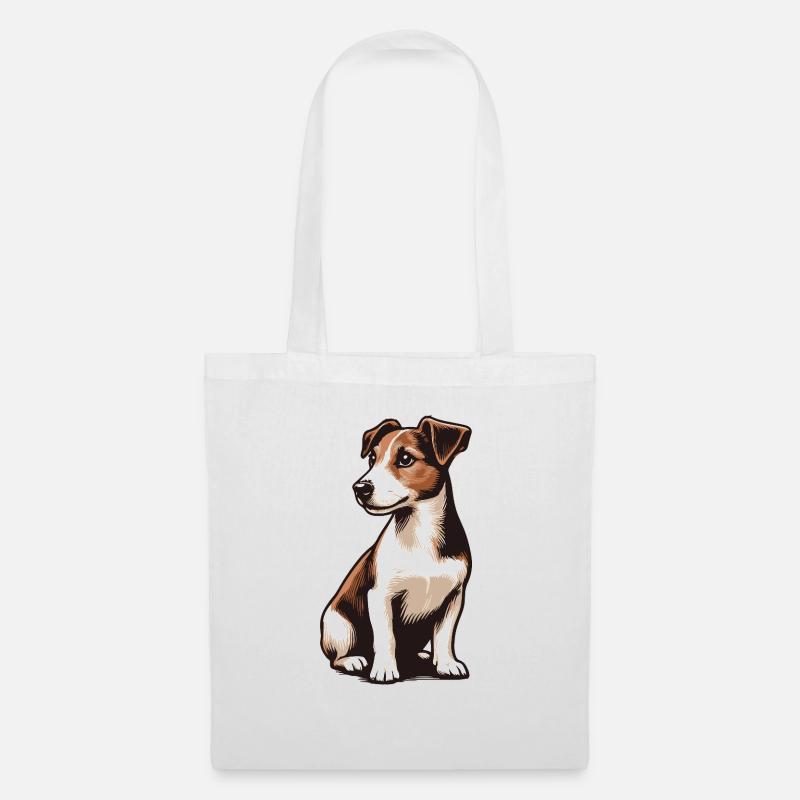 Jack Russell Terrier - Stoffbeutel - Weiß