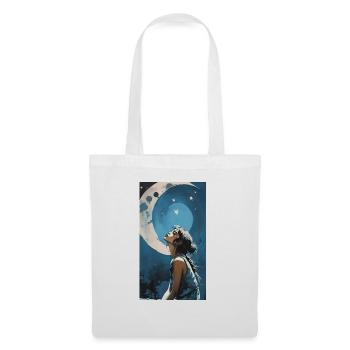 moon night girl - Stoffbeutel - Weiß - Vorne