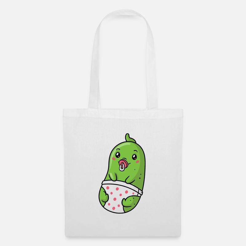 Cornichon pour bébé - Sac en tissu - blanc
