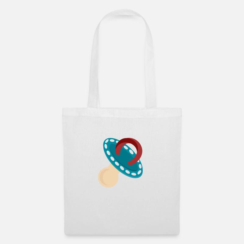 Pacifier blue - Tote Bag - white